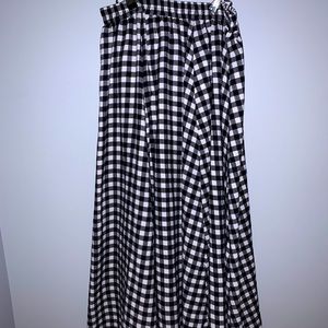 Maxi Black/White Checkered Skirt